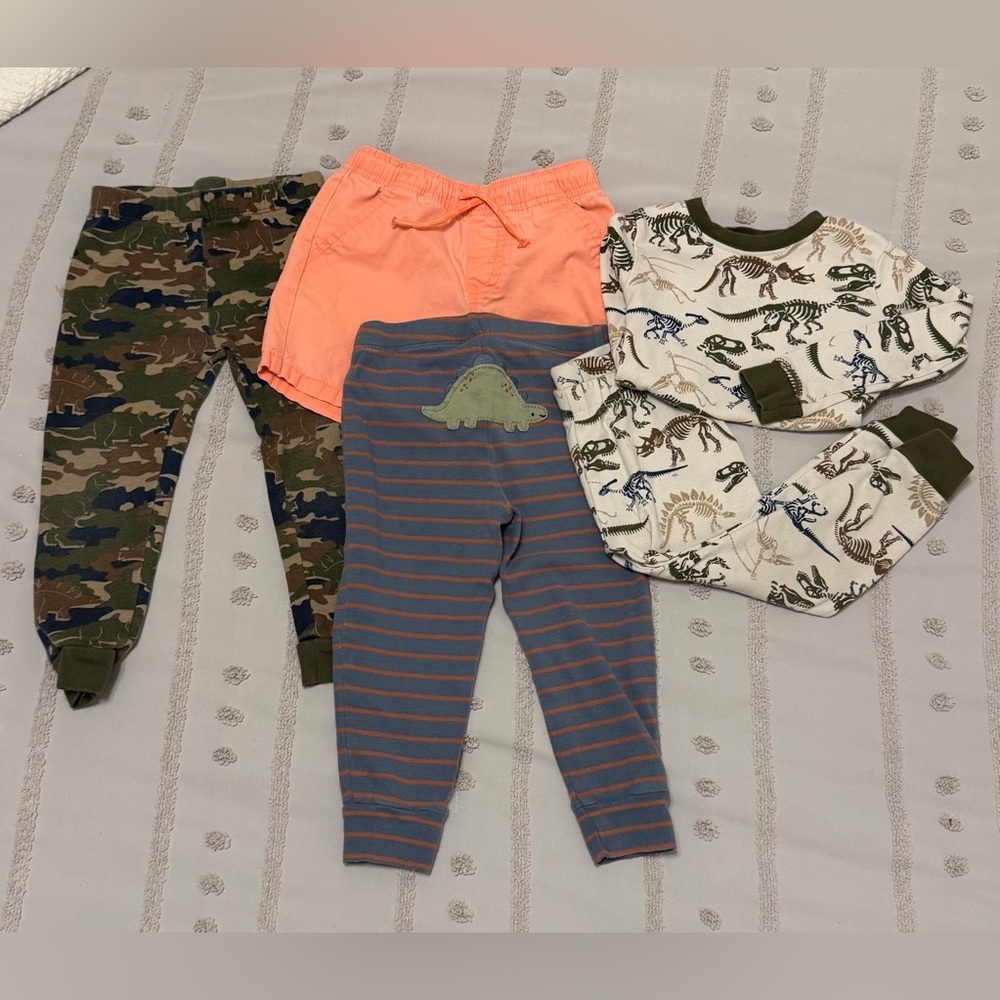 Kids miscellaneous Dinosaur and Camo Pants Set